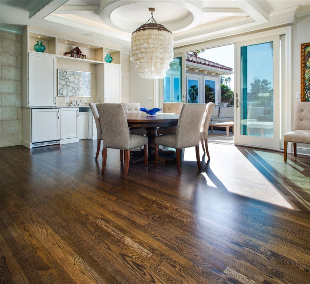 dining area with wood floor | HomePro Inspections | room redesign Rochester